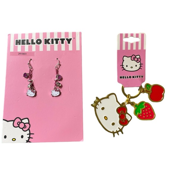 Hello Kitty Accessories - New! Hello Kitty Earring & Keychain Bundle!